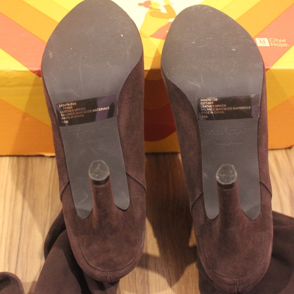 Colin Stuart High Heeled Leather Slouchy Boots - Picture 3 of 4